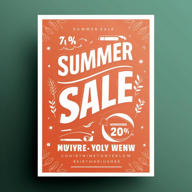 Foto poster design for summer sale