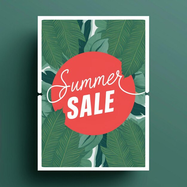 Foto poster design for summer sale