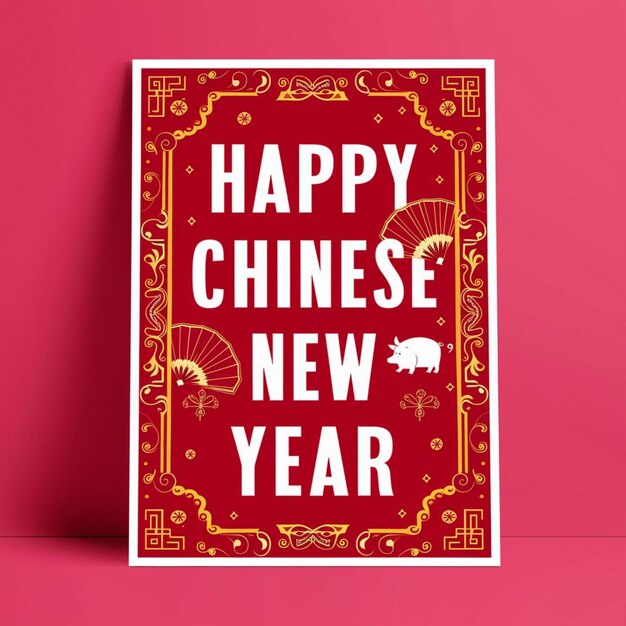 Poster-Design für das chinesische Neujahr