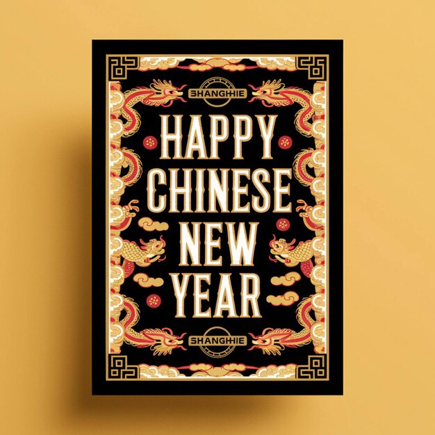 Poster-Design für das chinesische Neujahr