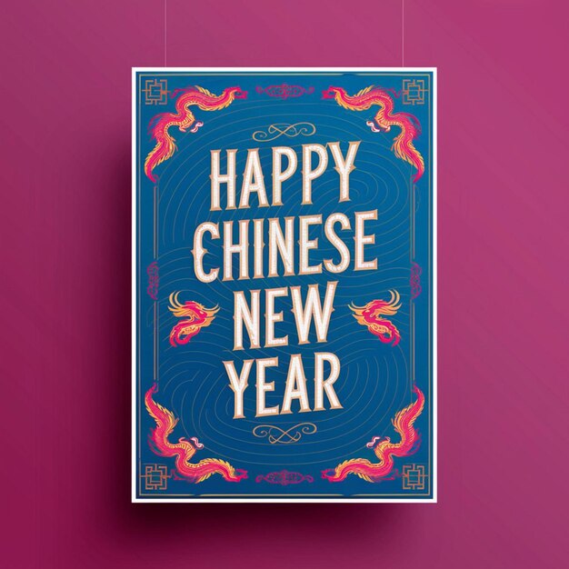 Poster-Design für das chinesische Neujahr