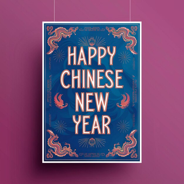 Poster-Design für das chinesische Neujahr