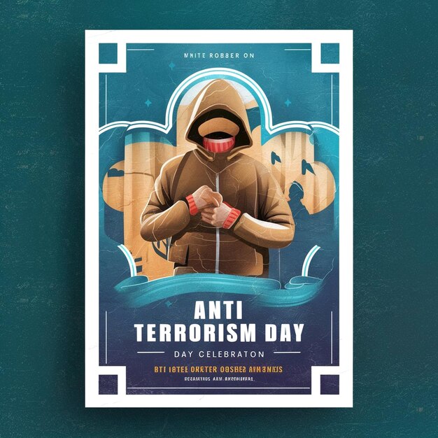 Foto poster-design für den nationalen tag der terrorismusbekämpfung