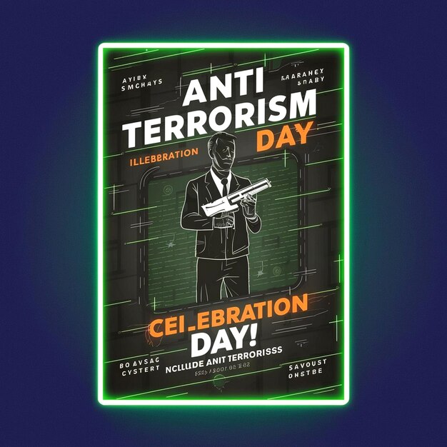 Foto poster-design für den nationalen tag der terrorismusbekämpfung