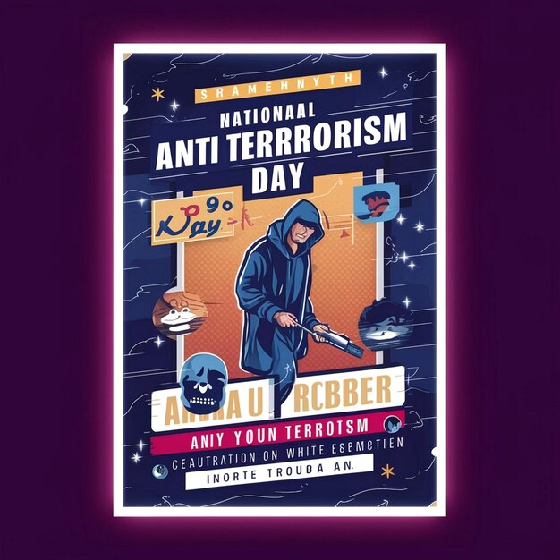 Foto poster-design für den nationalen tag der terrorismusbekämpfung