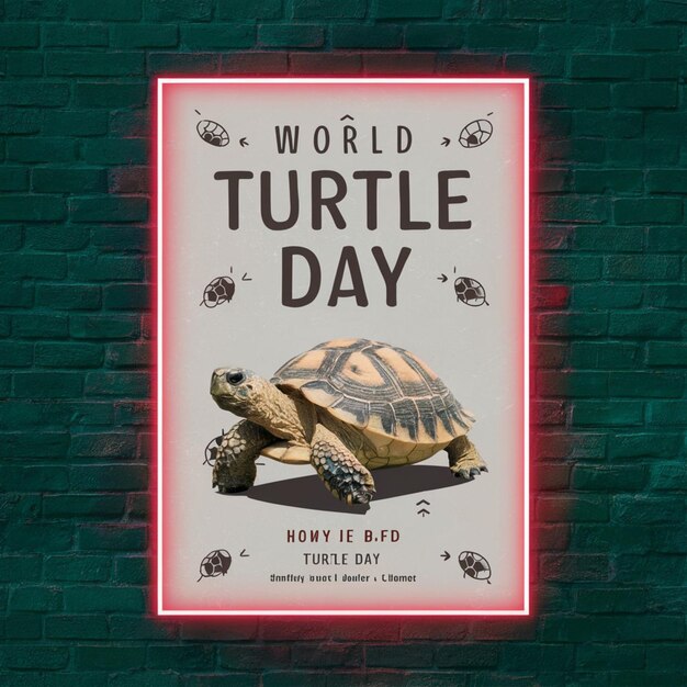Foto poster-design für den weltschildkrötentag