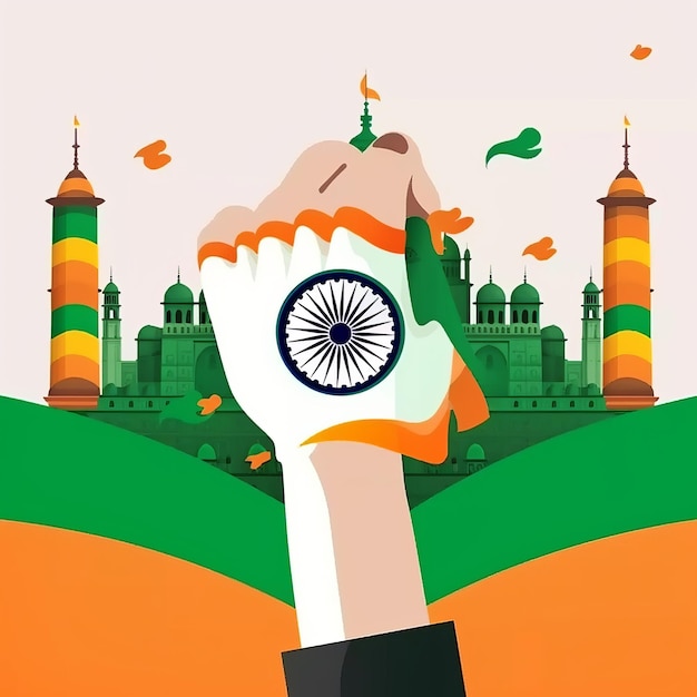 Poster-Design für die Feier des indischen Unabhängigkeitstages am 15. August