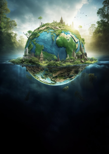 Foto poster del día mundial del medio ambiente de la dsp