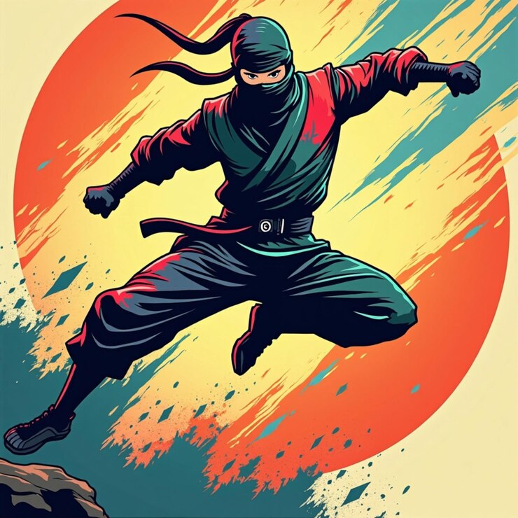 Poster del día mundial de los ninjas