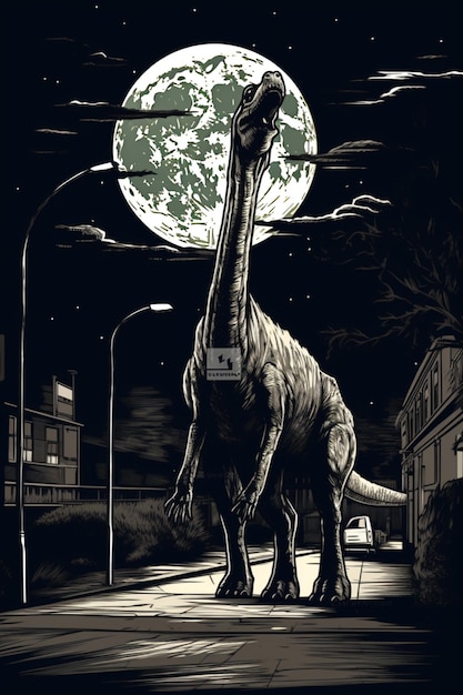 Un póster de un dinosaurio llamado dinosaurio.