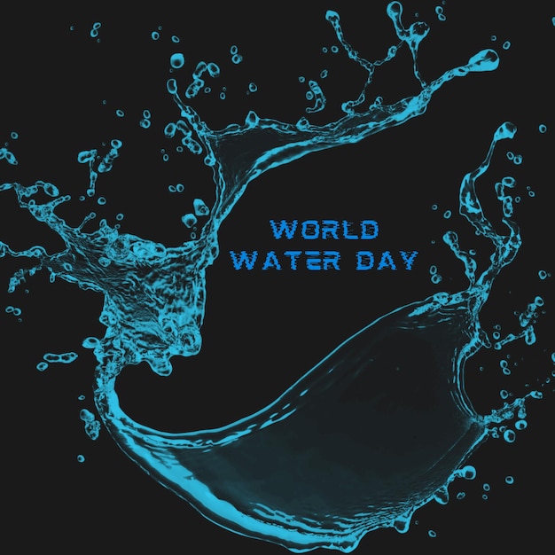 Poster de diseño conceptual de la campaña del Día Mundial del Agua