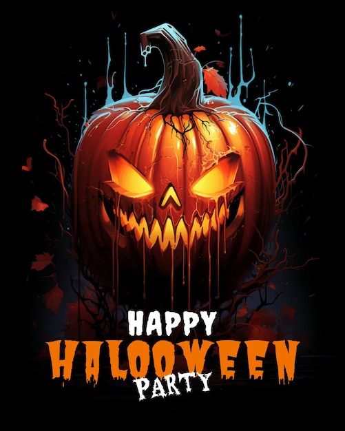 Póster con diseño de halloween