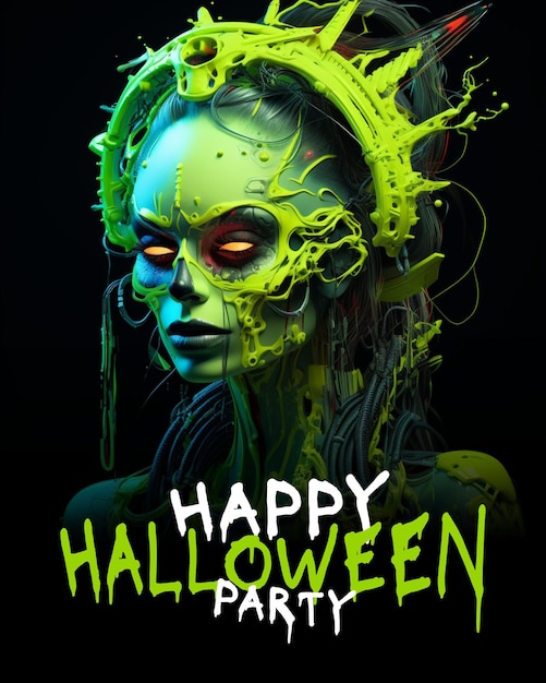 Póster con diseño de halloween