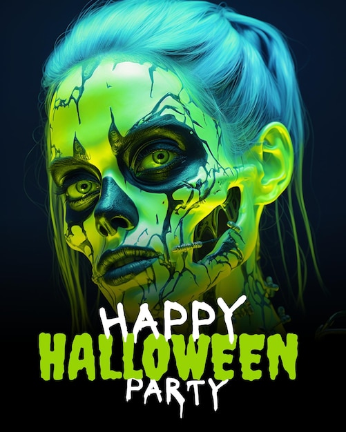 Póster con diseño de halloween