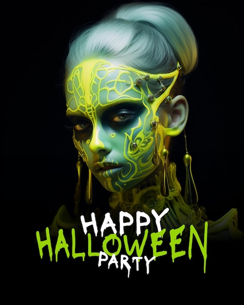 Póster con diseño de halloween