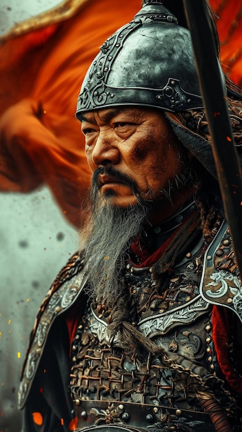 Poster do filme do maior conquistador de todos os tempos, Genghis Khan.