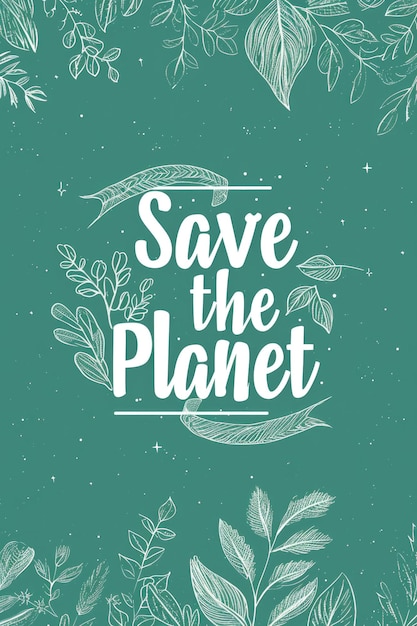 Poster ecológico para salvar o planeta