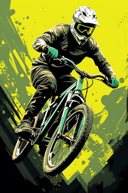 Poster esportivo Design vetorial 2D criativo em cores planas ousadas Evento dinâmico Mundo Esporte