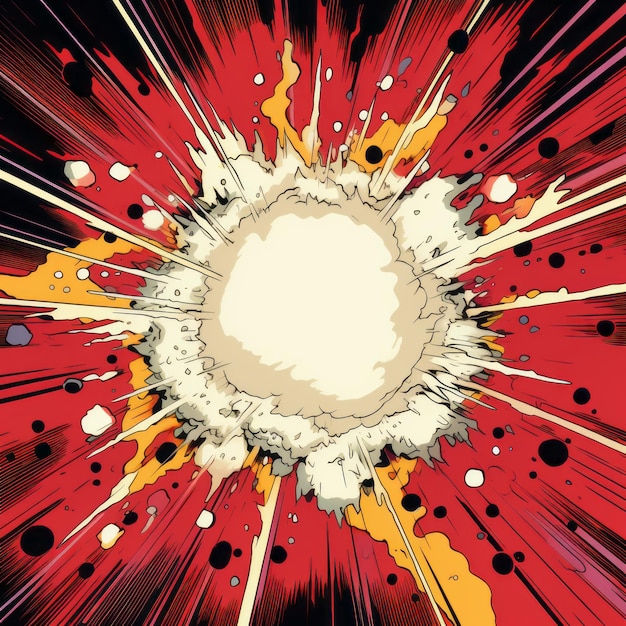 Poster de la explosión de la supernova en estilo cómic retro