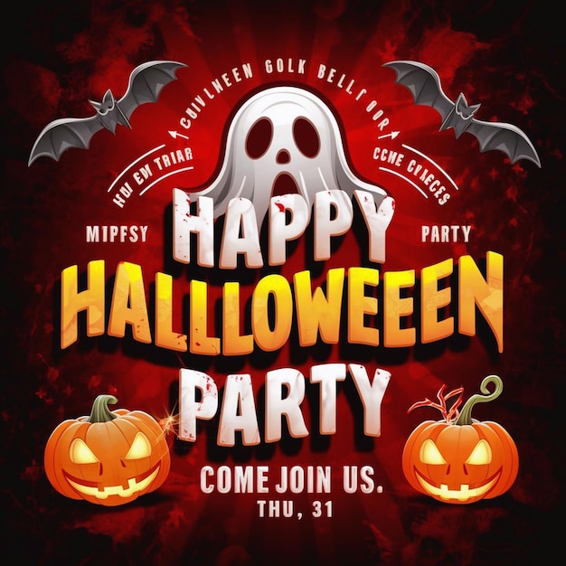 póster de feliz halloween para la invitación