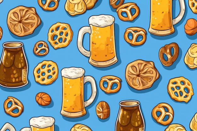 Póster para fiesta del oktoberfest con cerveza