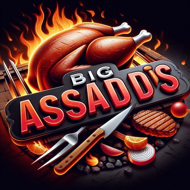 Foto a poster for big bad bosss with a knife in the middle of the flames