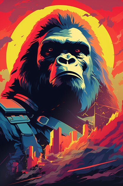 Poster für den Gorilla nach Person