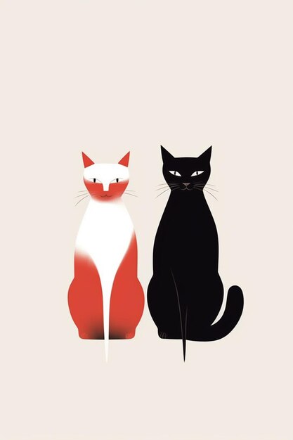 Un póster para un gato y un gato.