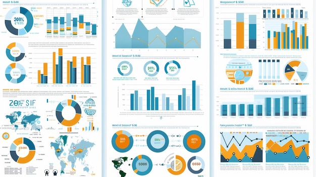 Poster infográfico detalhado com vários gráficos