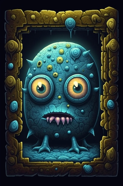 Un póster de un juego llamado el monstruo.