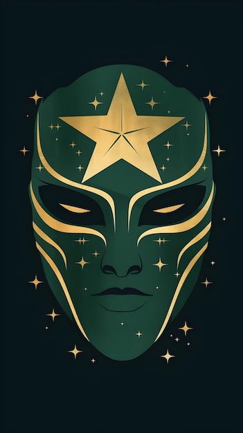 Un póster de un luchador con una estrella.