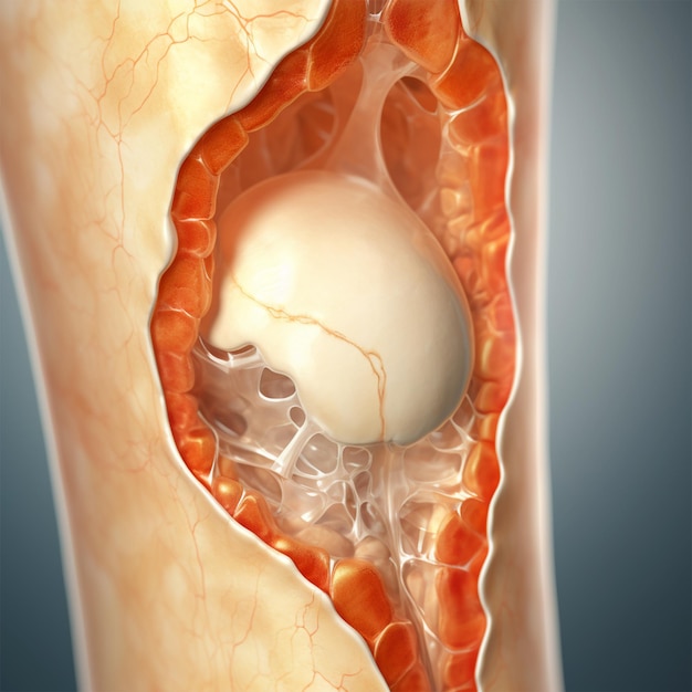 Pôster médico de osteoartrite com ampliação