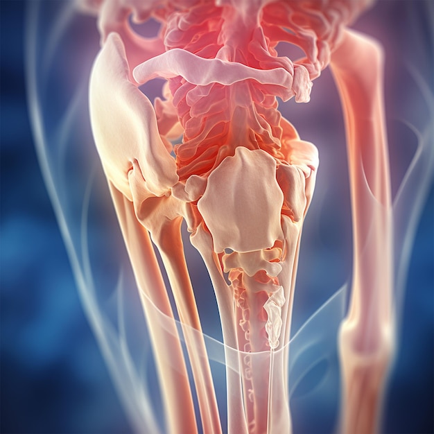 Pôster médico de osteoartrite com ampliação