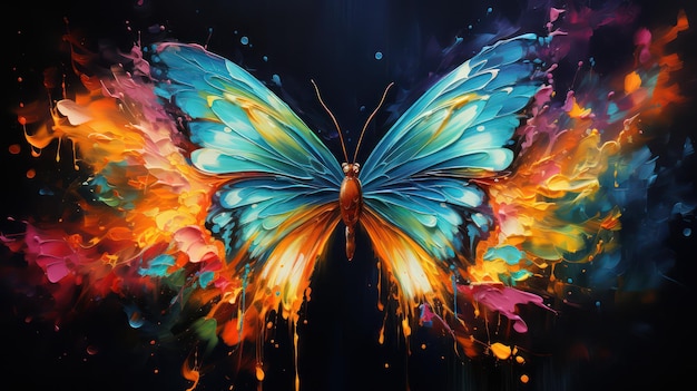 Poster mit Schmetterlingsmalerei