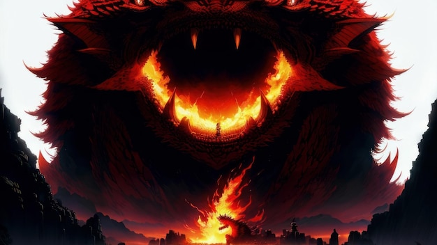 Un póster para el monstruo de la película del monstruo de la película.