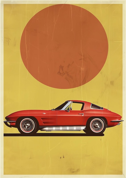 El póster de Paul Rand Corvette para coleccionistas