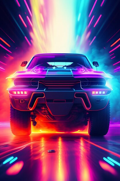 Un póster de la película Cazador de coches de neón.