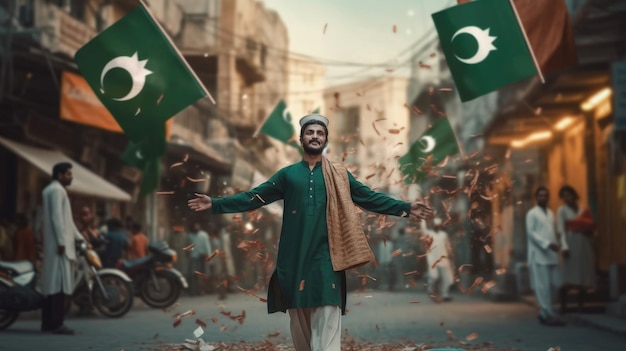 Un póster de película para el día nacional de Pakistán.