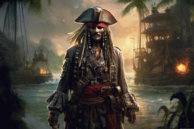 Un poster de piratas del caribe