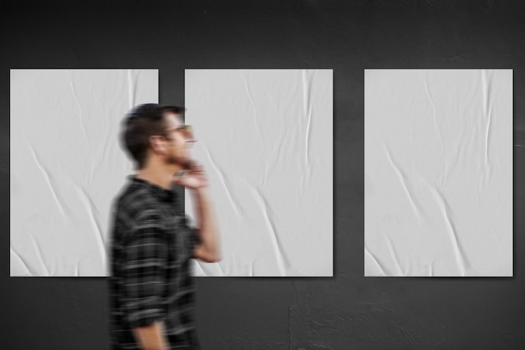 Foto poster-png-mockup auf durchsichtigem hintergrund
