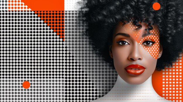 Foto póster pop moderno minimalista de estilo afroamericano