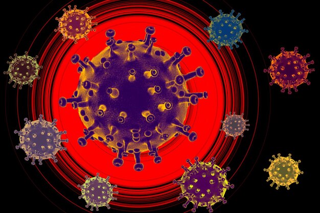 Poster de prevención y cuarentena del coronavirus COVID-19