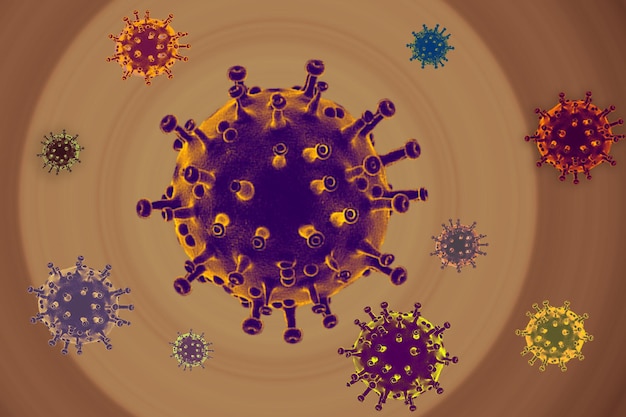 Poster de prevención y cuarentena del coronavirus COVID-19
