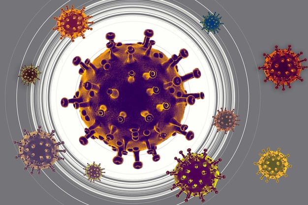 Poster de prevención y cuarentena del coronavirus COVID-19
