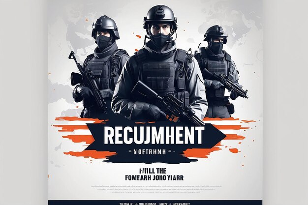 Poster de reclutamiento sencillo