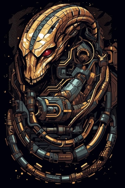 Un póster para el robot del juego.