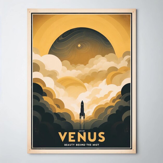 Poster de viaje a Venus