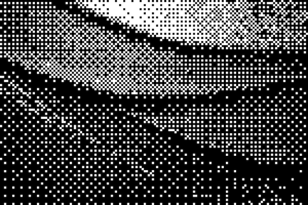 Poster vintage retro con textura de medio tono y grano pixelado