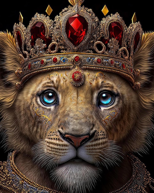 Foto poster zum könig der löwen mit der digitalen kunst „könig der löwen“ von mgl meiklejohn mit grafiklizenz