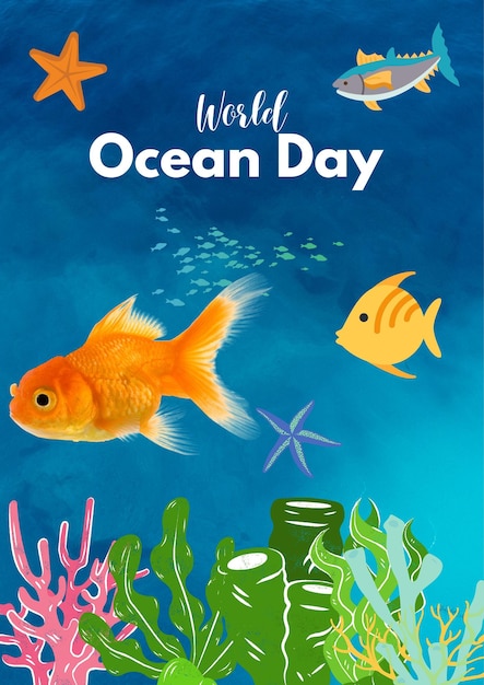 Poster zum Welttag des blauen Ozeans 1